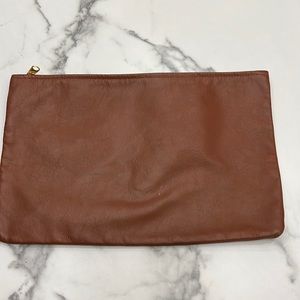 American apparel brown 14X 9 gold zipper